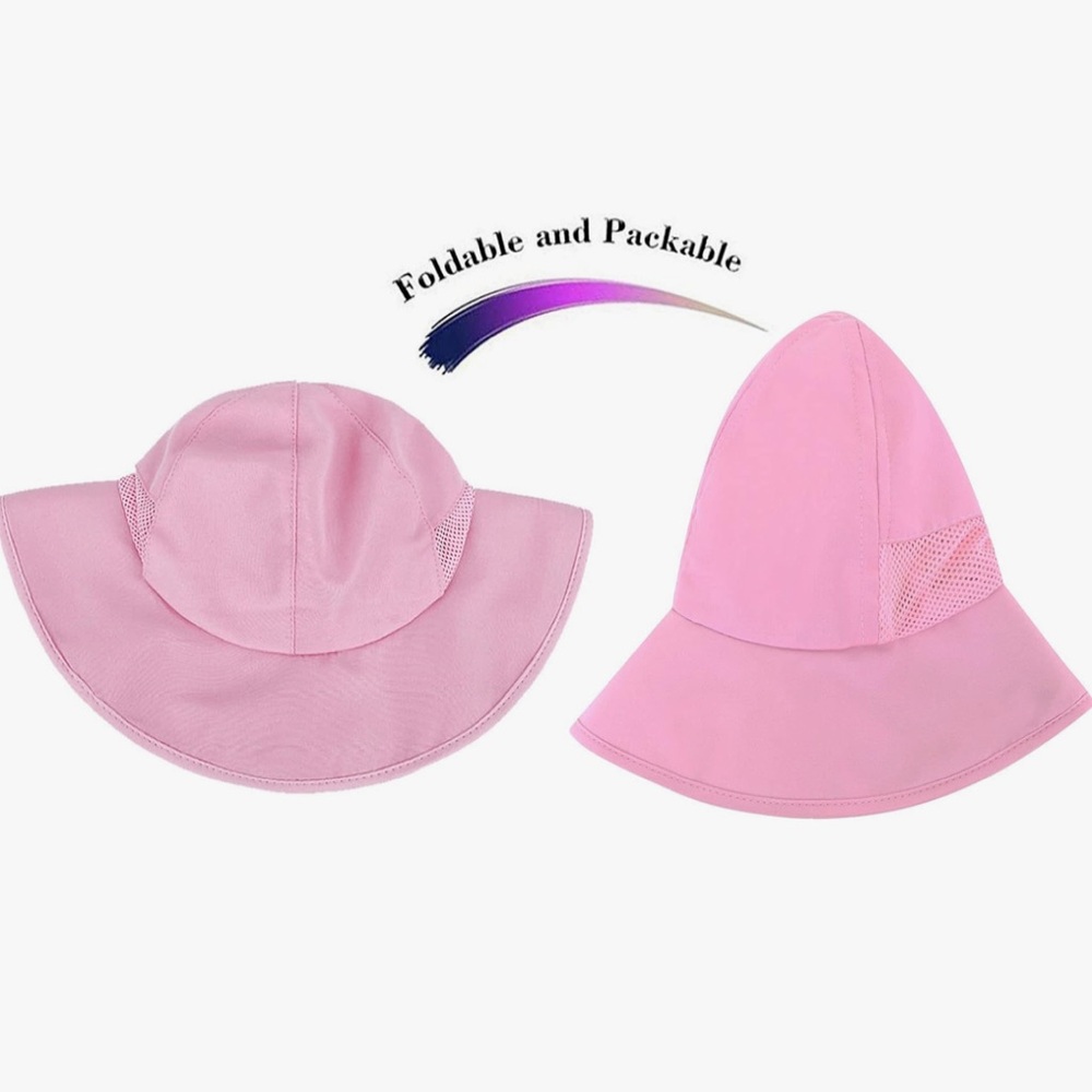 ✅ 5 for $25 - Pink SPF Brimmed Sun Hat, Toddler - Picture 5 of 11